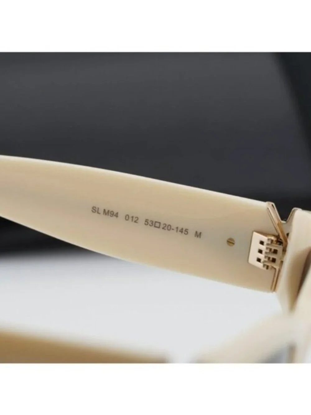 Saint Laurent SL M94 012 Cat Eye Sunglasses - Shiny Ivory/Grey